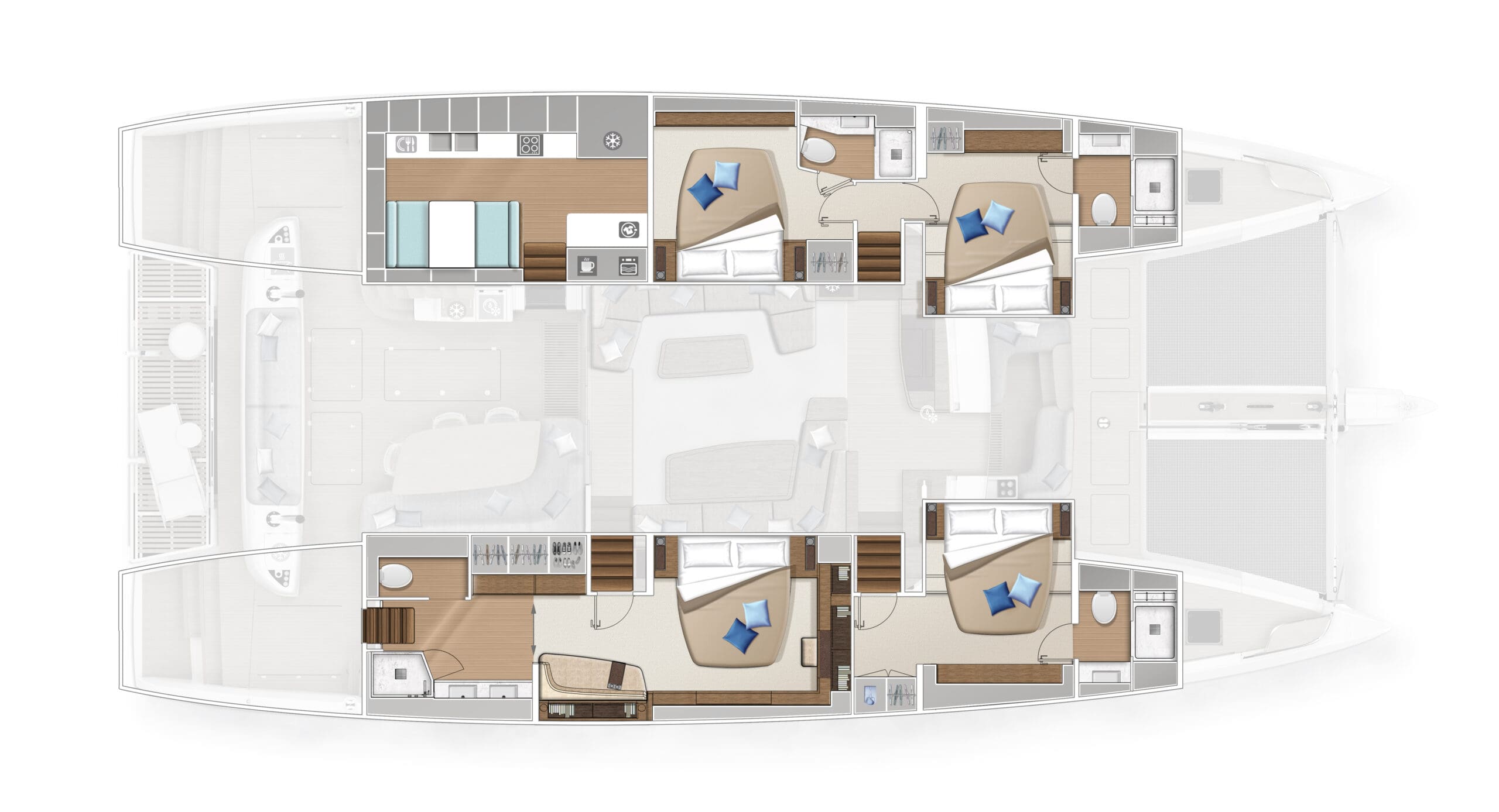 LAGOON SIXTY 5 - 4 CABIN 4 HEAD