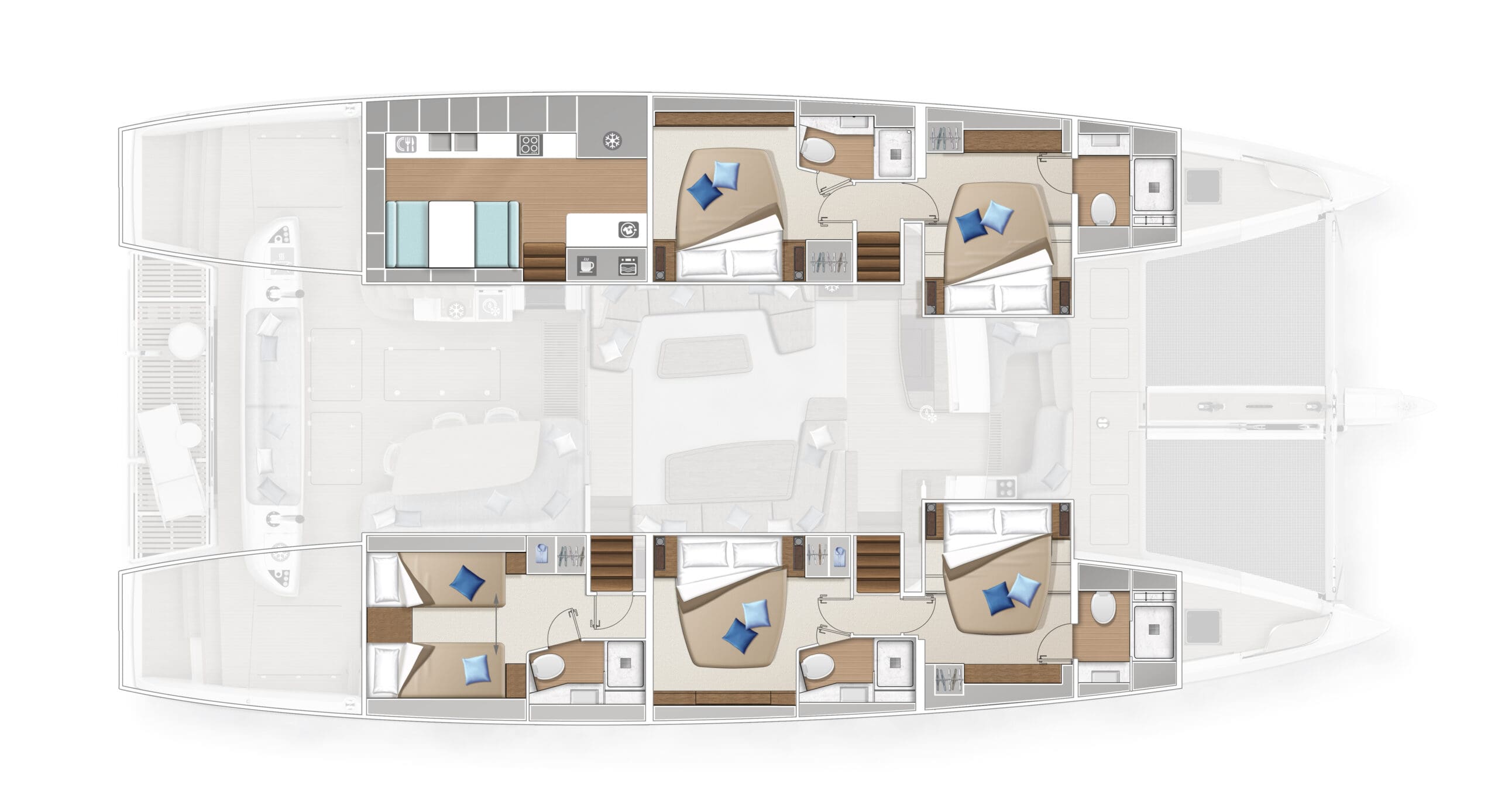 LAGOON SIXTY 5 -<br />
5 CABIN 5 HEAD