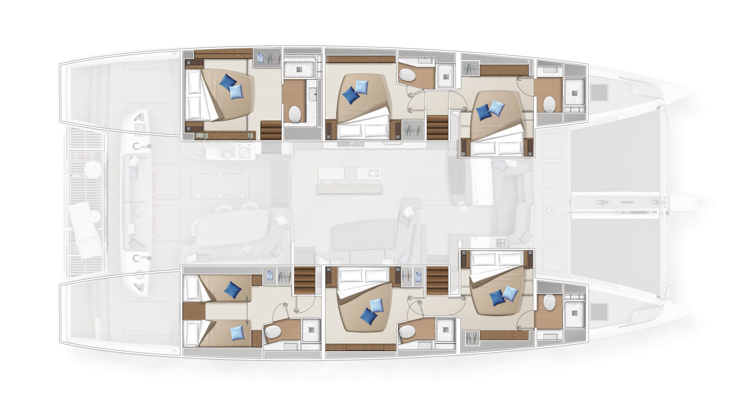 LAGOON SIXTY 5 -<br />
6 CABIN 6 HEAD<br />
