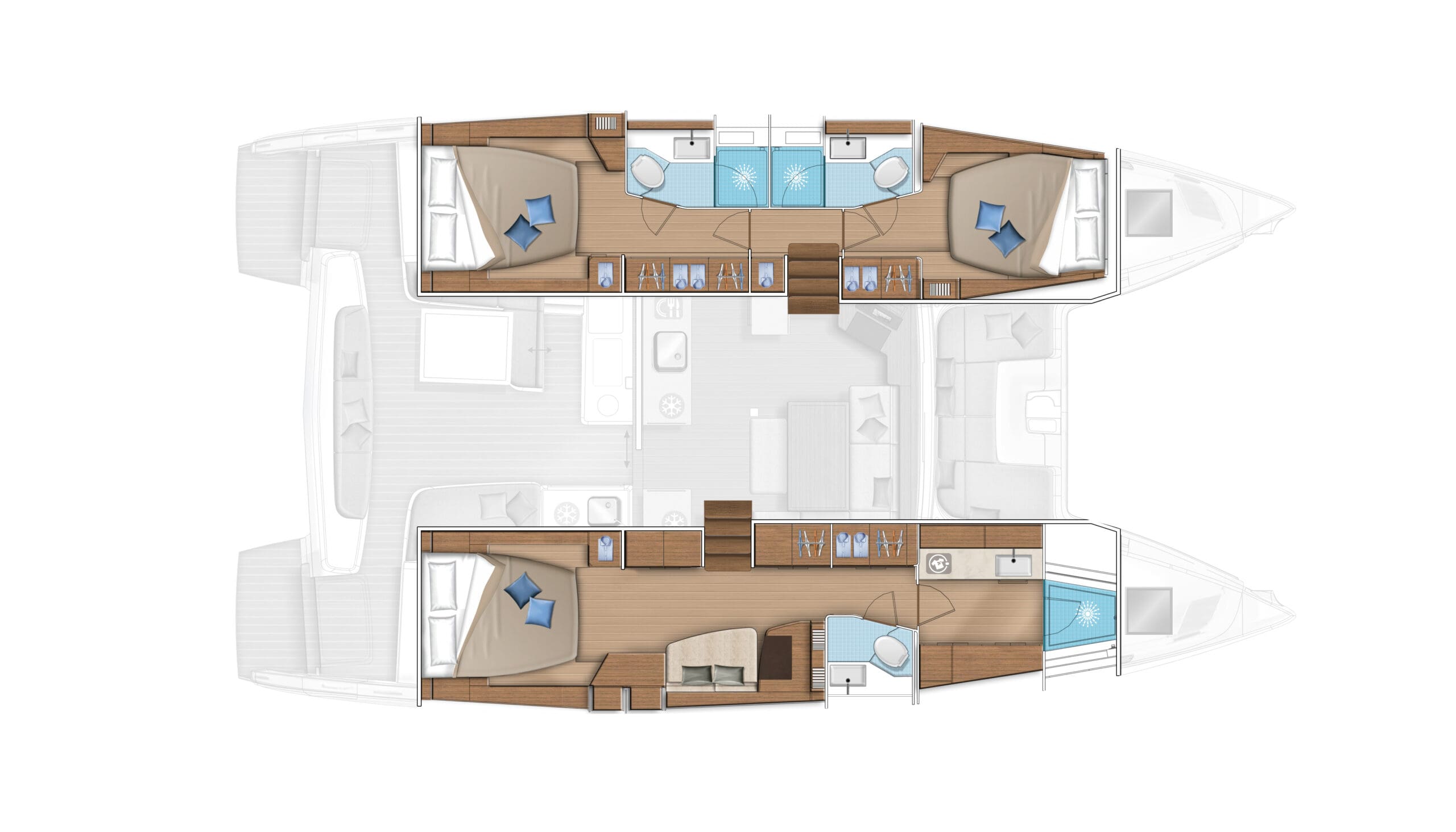 Lagoon 46 - 3 Cabin 3 Head