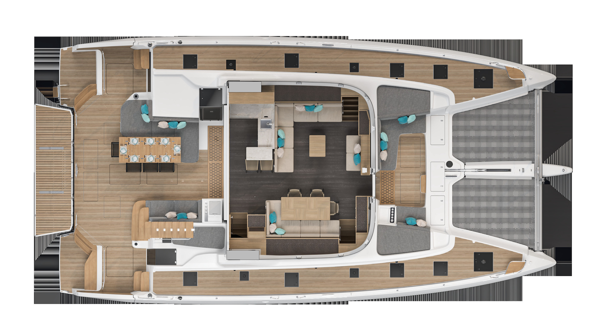 LAGOON 60 - GALLEY DOWN SALOON