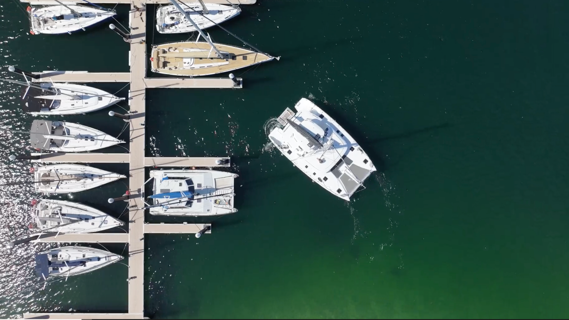 How to Dock in a Crosswind on a Catamaran (in a tight space)