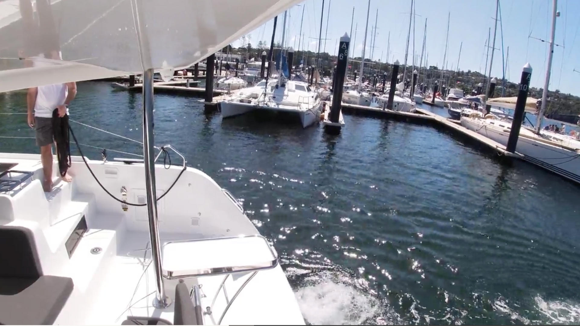 How to Dock in a Crosswind on a Catamaran (in a tight space)