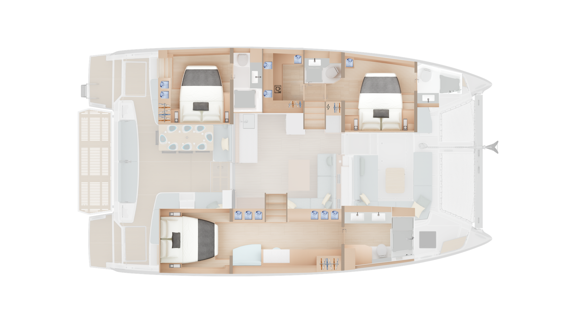 LAGOON_47_LAYOUTS_V3C_SMARTROOM Lagoon 40 - 4 Cabin 2 Head