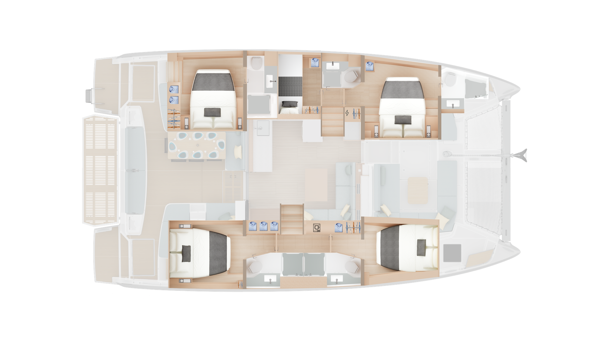 LAGOON_47_LAYOUTS_V5C Lagoon 40 - 4 Cabins 4 Head